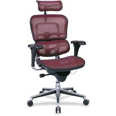 Eurotech - The Raynor Group Chair, Ergohuman High-Back, Headrest, 26-1/2inx29inx52in, Red EUTME7ERGKM12